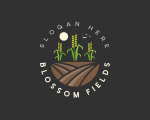 Rice Field Agriculture logo design