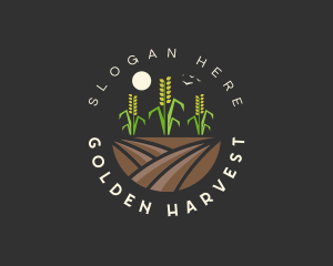 Rice Field Agriculture logo design