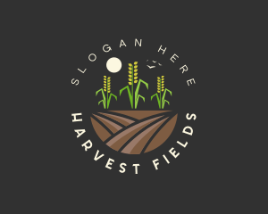 Rice Field Agriculture logo design