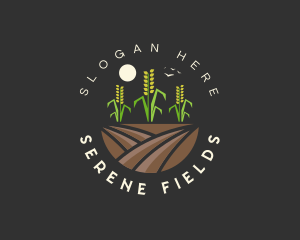 Rice Field Agriculture logo design