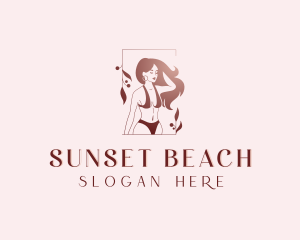 Sexy Woman Bikini logo design