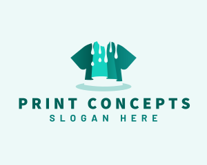 Shirt Paint Print logo