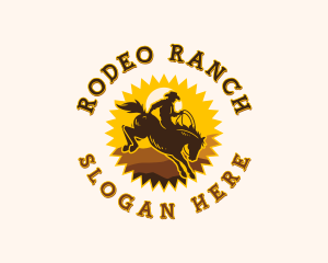 Cowboy Horse Rodeo logo design