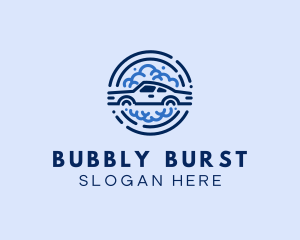 Minimalist Car Bubble logo design