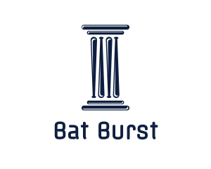 Blue Baseball Pillar Bat logo