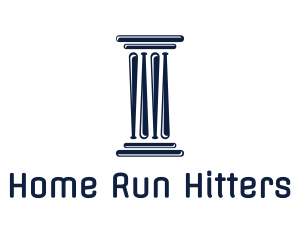 Blue Baseball Pillar Bat logo