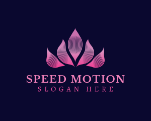 Fire Flower Wave Motion logo design