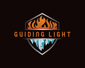 Fire Ice Heating Cooling Logo