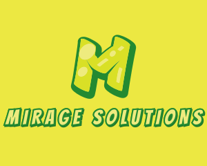 Graphic Gloss Letter M logo design