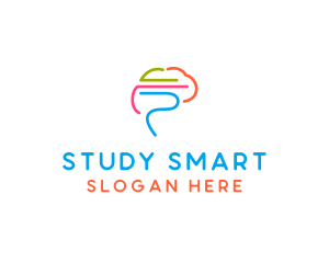 Colorful Brain Genius  logo design