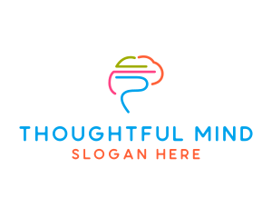 Colorful Brain Genius  logo design