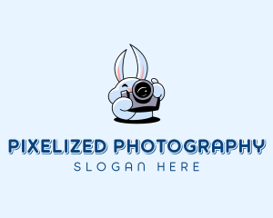 Camera Photographer Bunny logo design