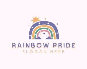 Children Daycare Rainbow logo design