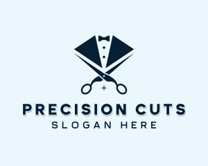 Scissor Suit Barbering logo design