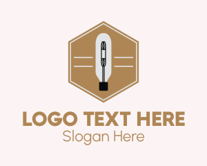 Light Bulb Hexagon Logo