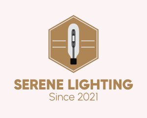 Light Bulb Hexagon logo