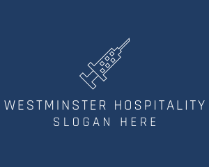 Hospital Medical Syringe logo design