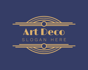 Gold Art Deco Lawyer logo design