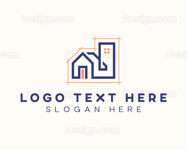 House Blueprint Architecture Logo