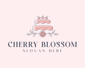 Cherry Wedding Cake logo design