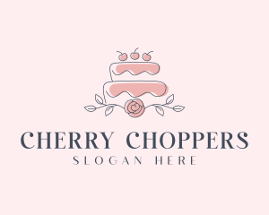 Cherry Wedding Cake logo design