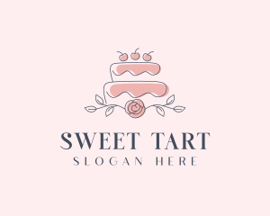 Cherry Wedding Cake logo design