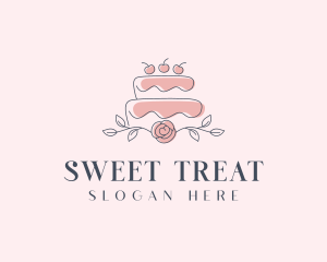 Cherry Wedding Cake logo design