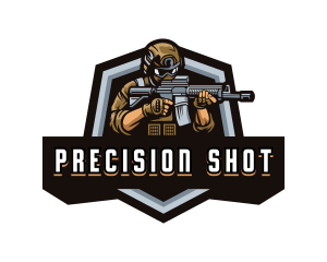 Rifle Shooting Soldier logo