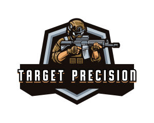 Rifle Shooting Soldier logo