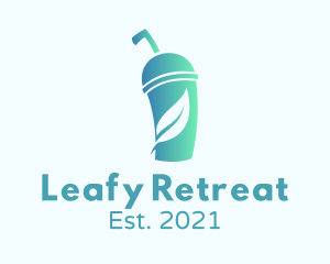 Leaf Drinking Cup logo design