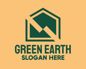 Green House Real Estate logo design