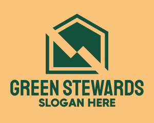 Green House Real Estate logo design