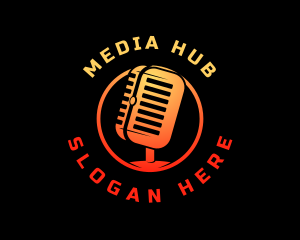 Podcast Media Recording logo design