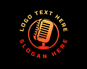 Singer - Podcast Media Recording logo design