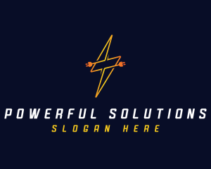 lightning Plug Power Provider logo design