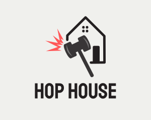 Hammer House Construction logo design