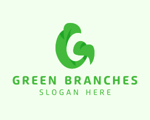 Green Plant Letter G logo design