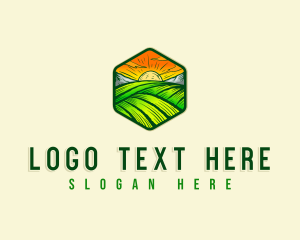 Mountain Sunset Landscape logo