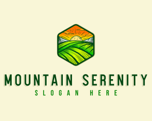 Mountain Sunset Landscape logo