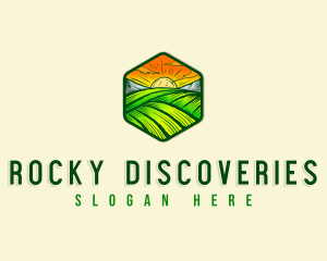 Mountain Sunset Landscape logo
