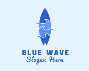 Beach Surfing Waves logo design