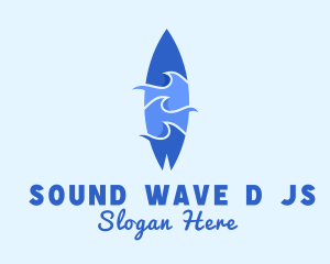 Beach Surfing Waves logo design