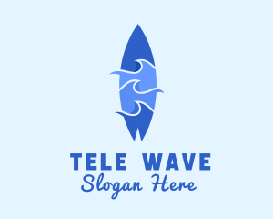 Beach Surfing Waves logo design