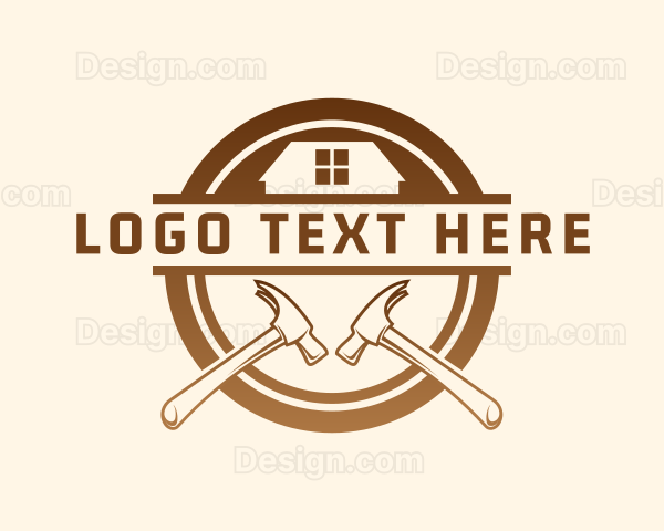 Carpentry Hammer Construction Logo