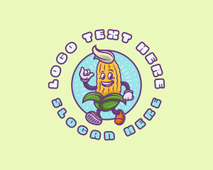 Corn Cartoon Character logo