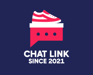 Sneakers Footwear Chat  logo design