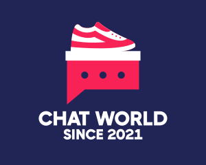 Sneakers Footwear Chat  logo design