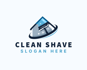 Squeegee Cleaning Housekeeping logo design