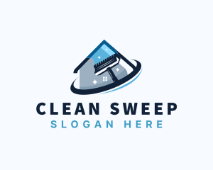 Squeegee Cleaning Housekeeping logo design