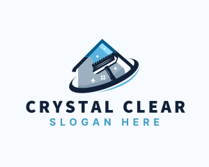 Squeegee Cleaning Housekeeping logo design